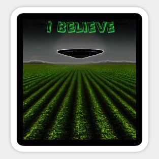 I Believe UFO Sticker